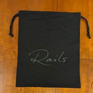 Rails Large Classic Black Drawstring Dust Bag